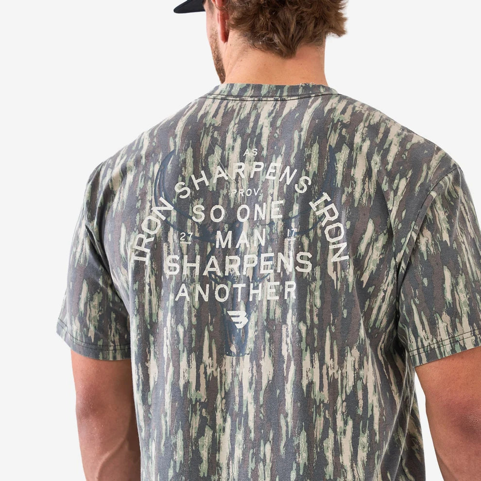 Vintage Washed Graphic Tee - Proverbs 27:17