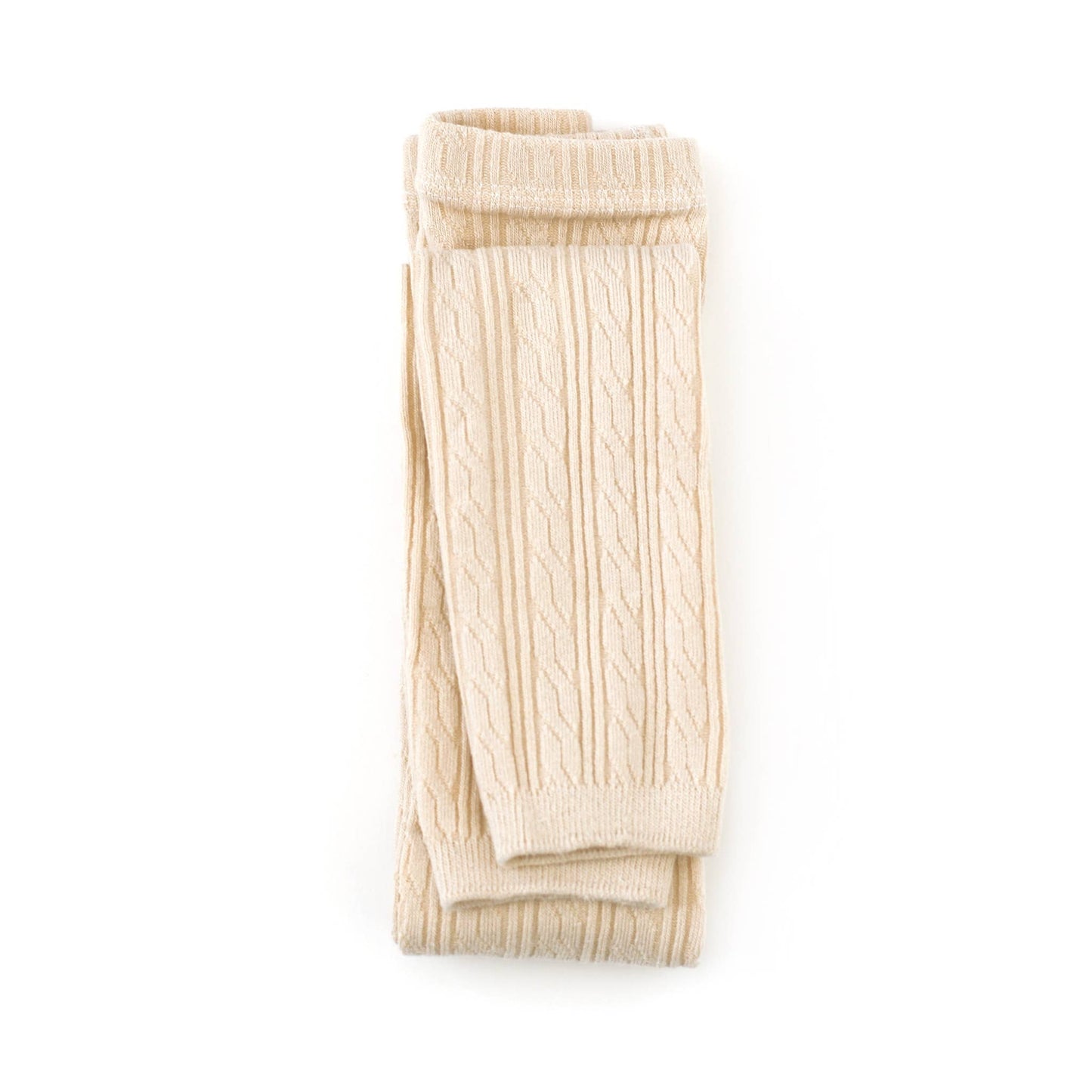 Vanilla Cable Knit Footless Tights