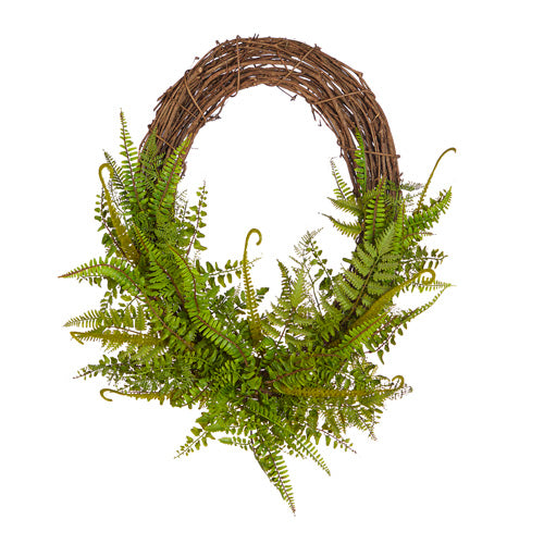 Oval Mixed Fern Wreath