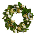 Tulip and Mixed Greenery Wreath
