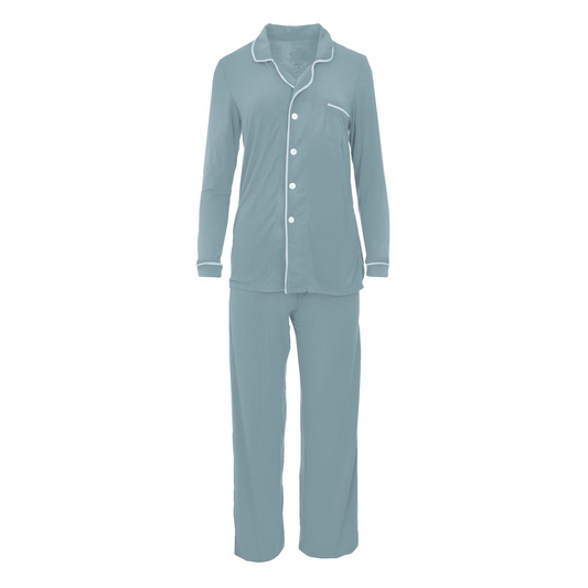 Women's Long Sleeve Collared Pajama Set