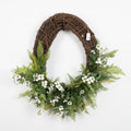 Fern Wreath with Dogwood Blooms