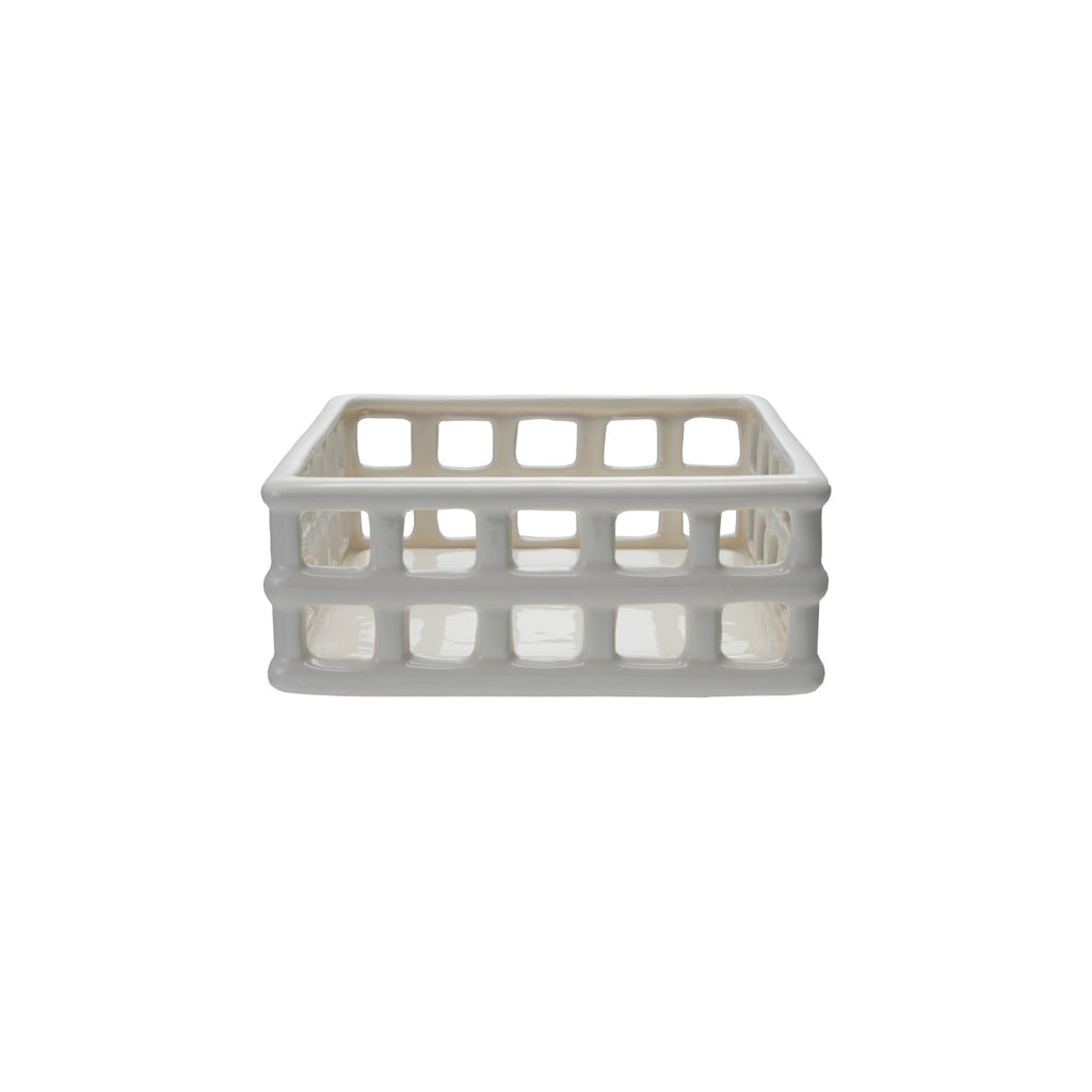 Ceramic Open Weave Napkin Holder