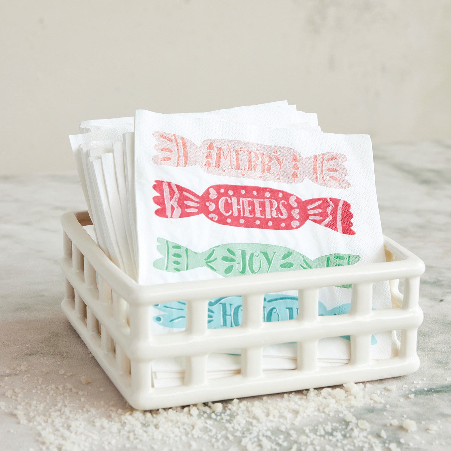 Ceramic Open Weave Napkin Holder