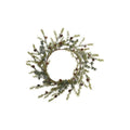 Round Faux Wreath with Pinecones, Frost Finish