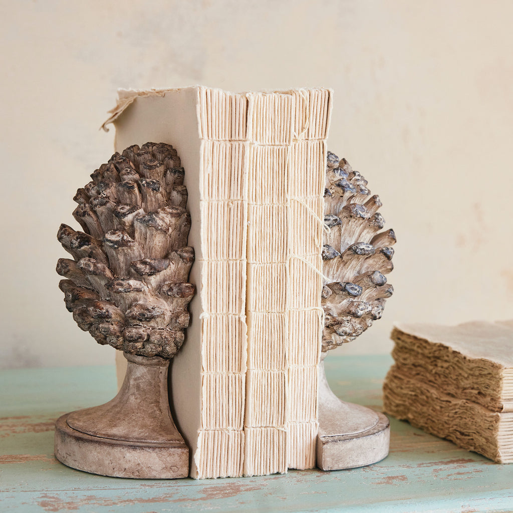 Pinecone Bookends
