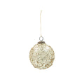 Round Glass Ball Ornament with Sequins