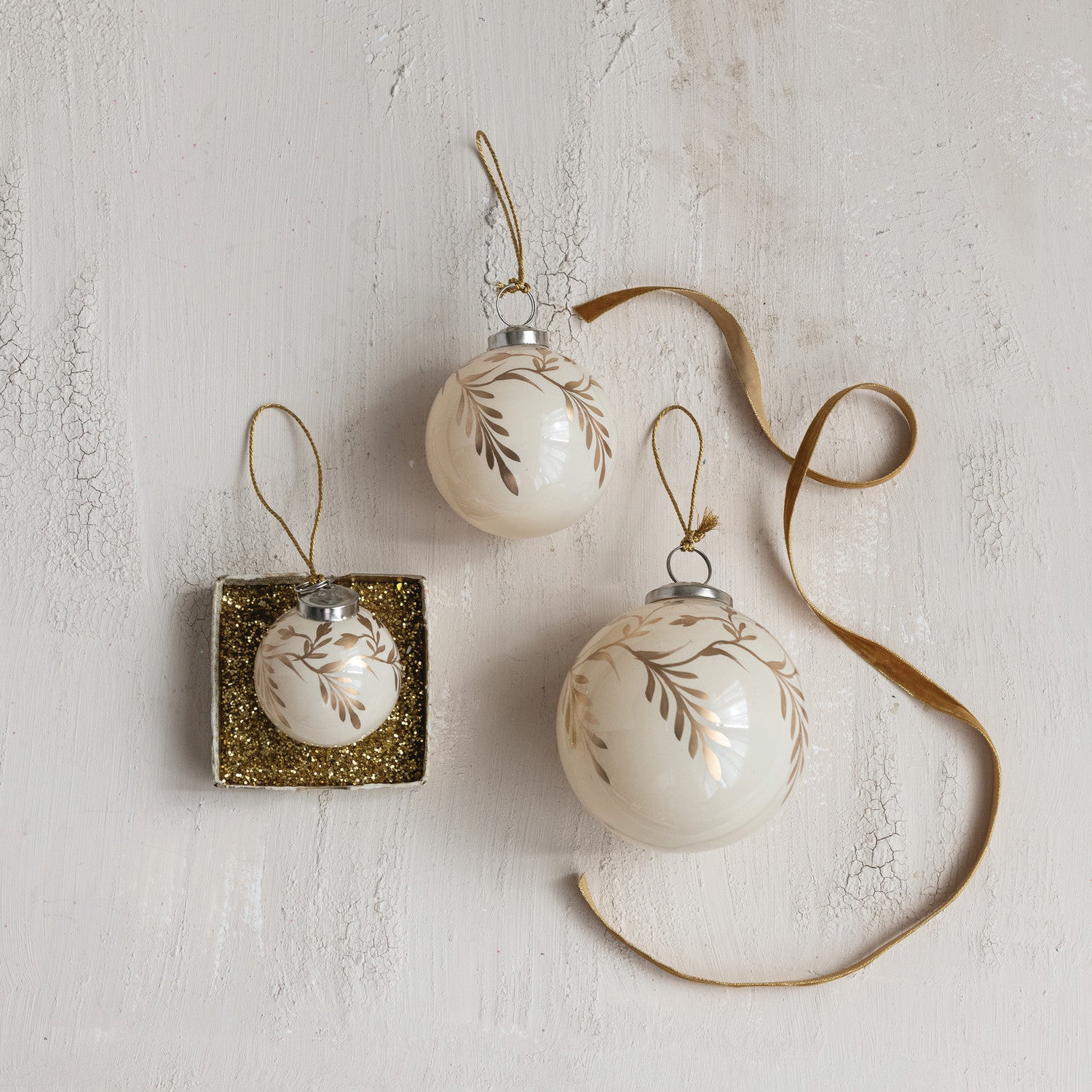 Hand-Painted Glass Ball Ornament