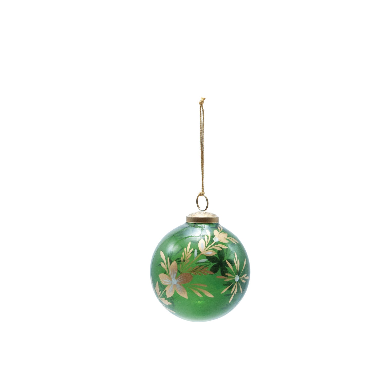 Hand-Painted Glass Ball Ornament