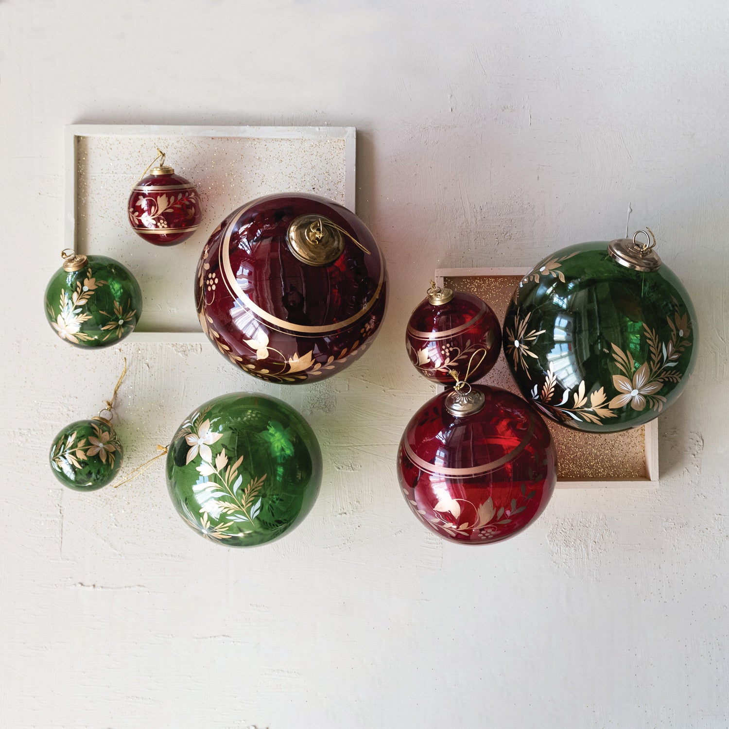 Hand-Painted Glass Ball Ornament