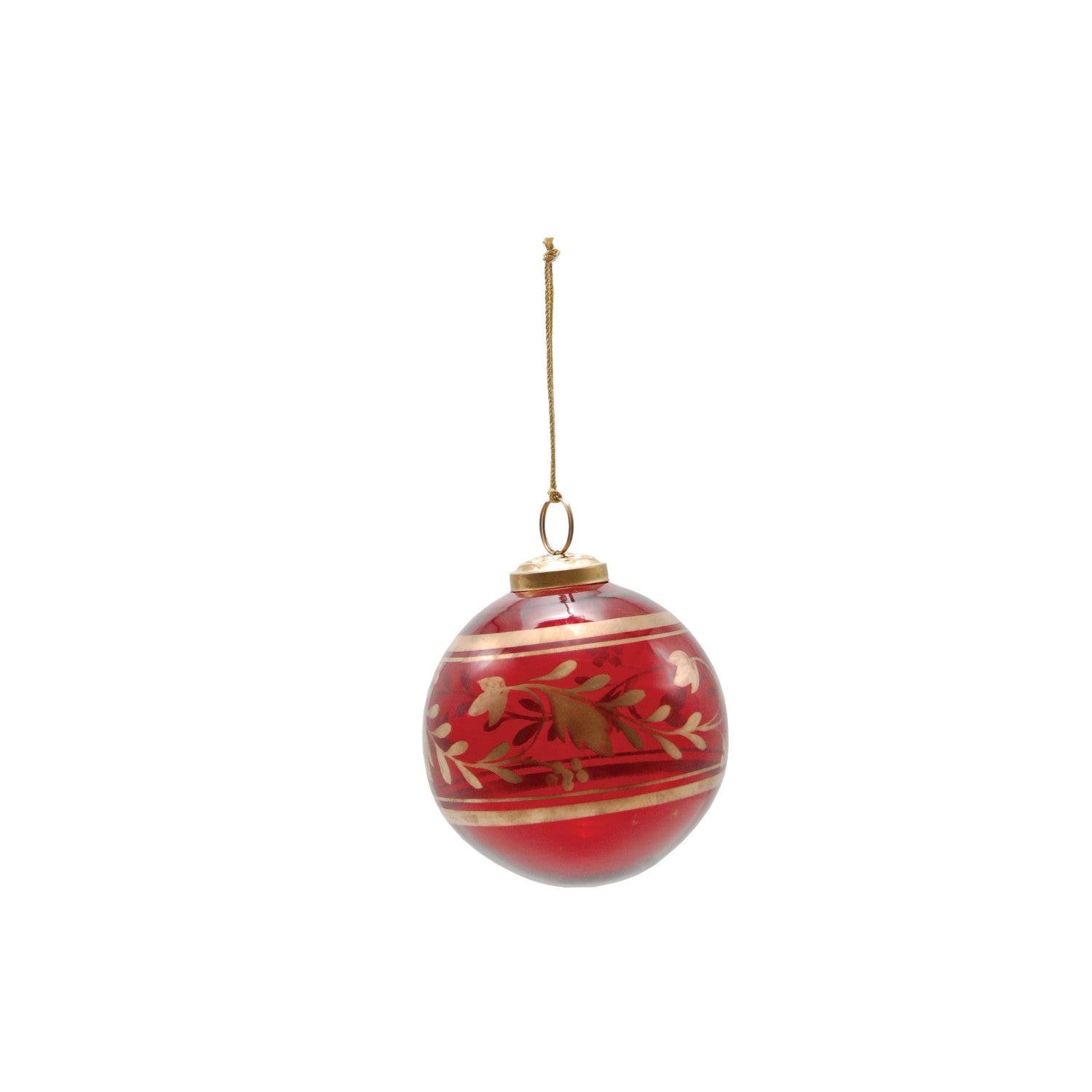 Hand-Painted Glass Ball Ornament