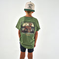 BURLEBO Youth Duck Dog Stamp T-Shirt – Heather Olive