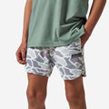 BURLEBO Youth Mesh Training Shorts White Camo