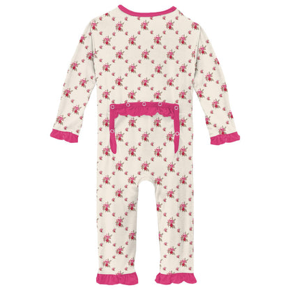 Classic Ruffle Coverall with 2 Way Zipper