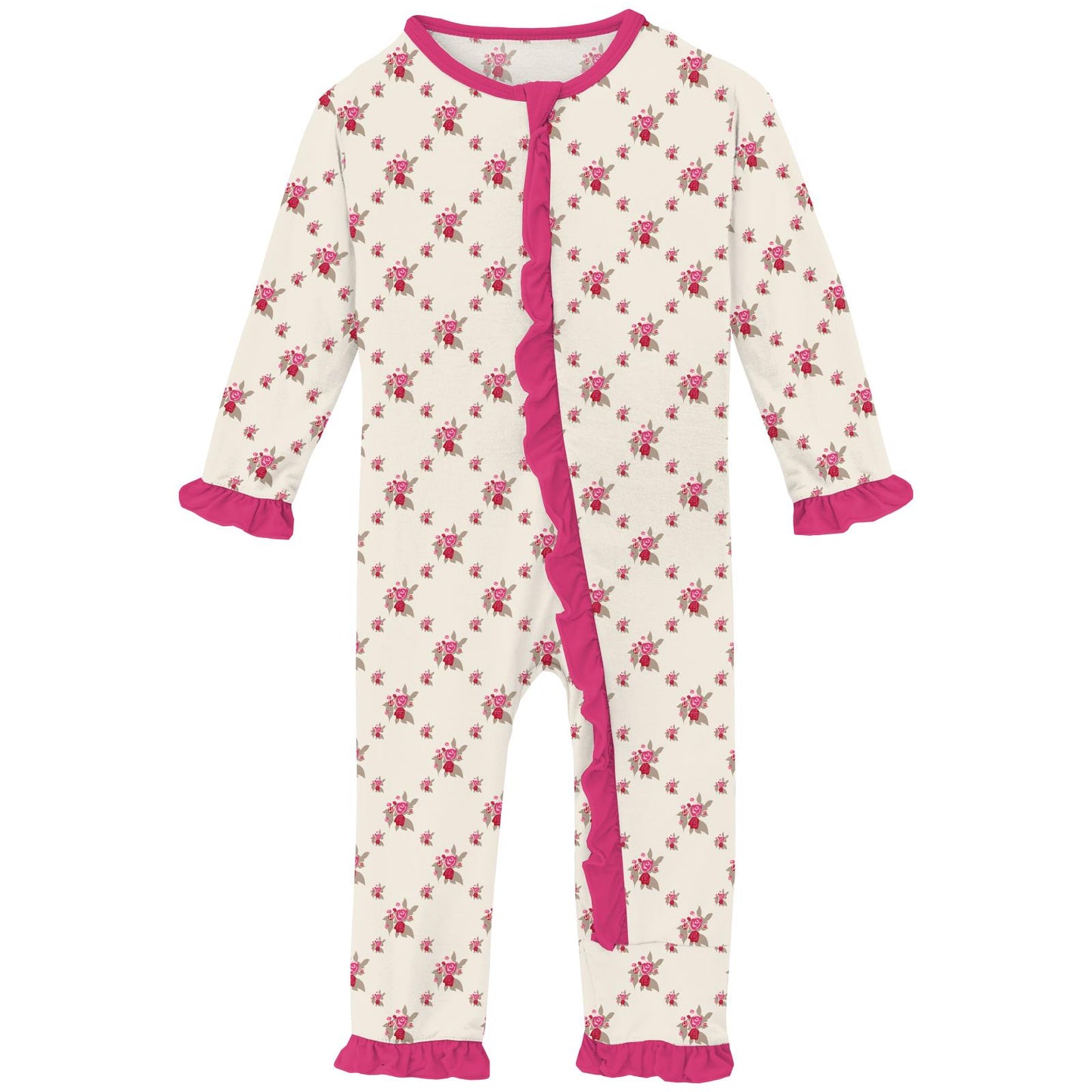 Classic Ruffle Coverall with 2 Way Zipper