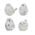 Resin Sparkly Snow Bird, Set of 4