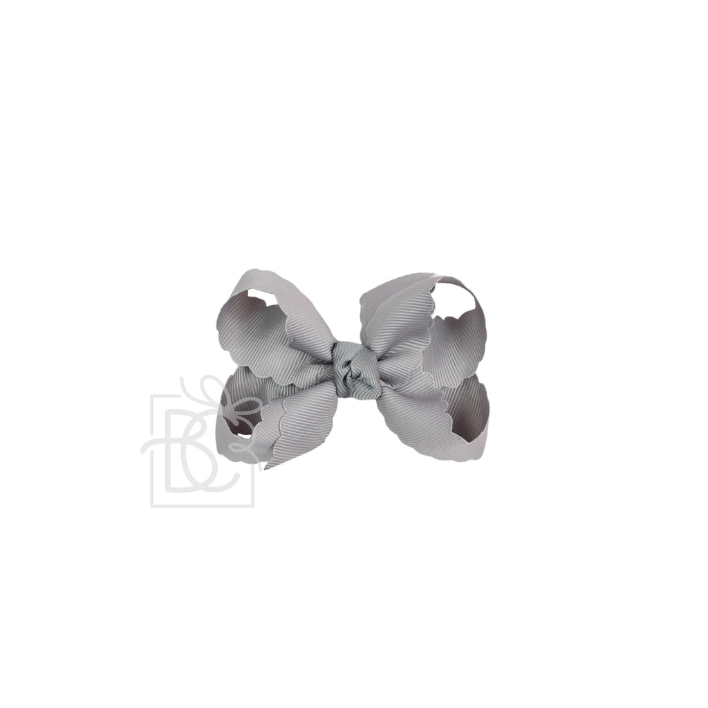 Scalloped Edge Grosgrain Hair Bow