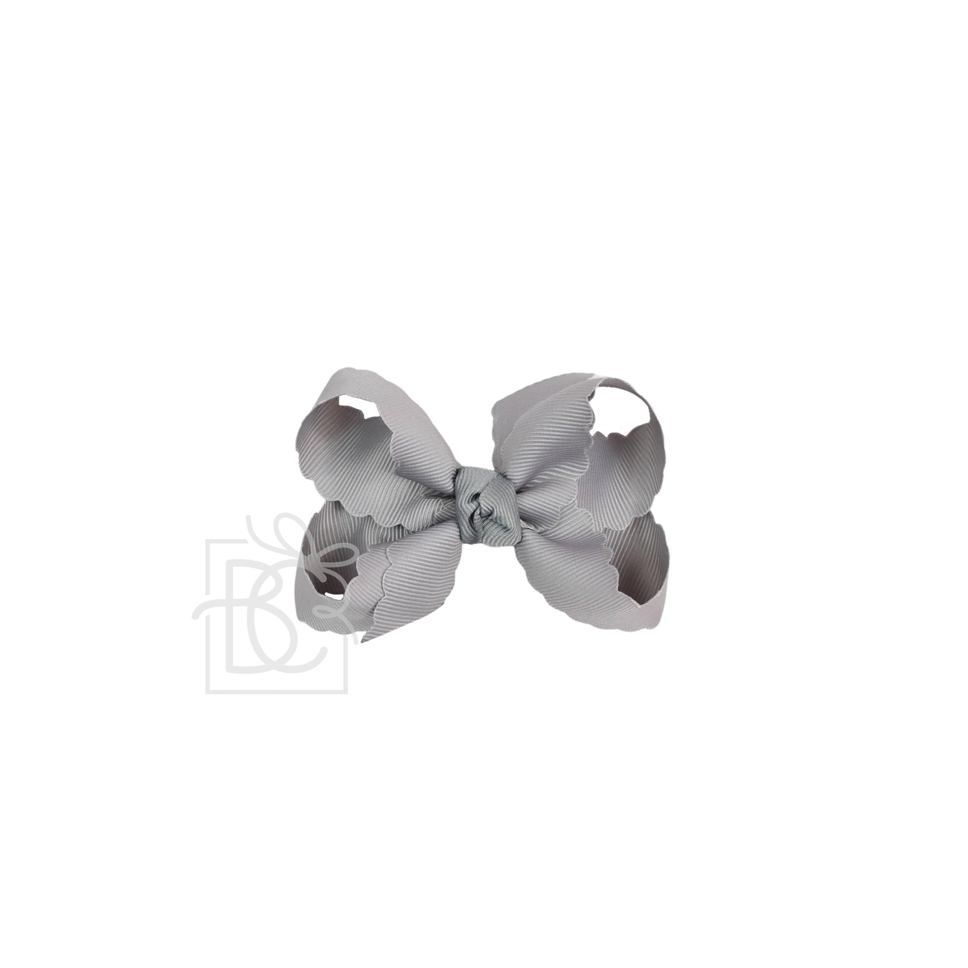 Scalloped Edge Grosgrain Hair Bow