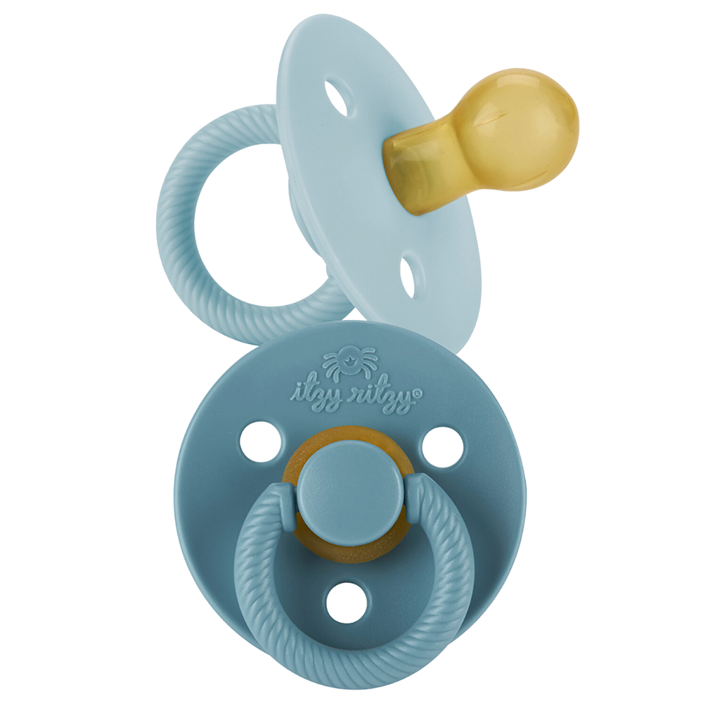 Itzy Soother™ Natural Rubber Paci Sets: Harbor + Coast