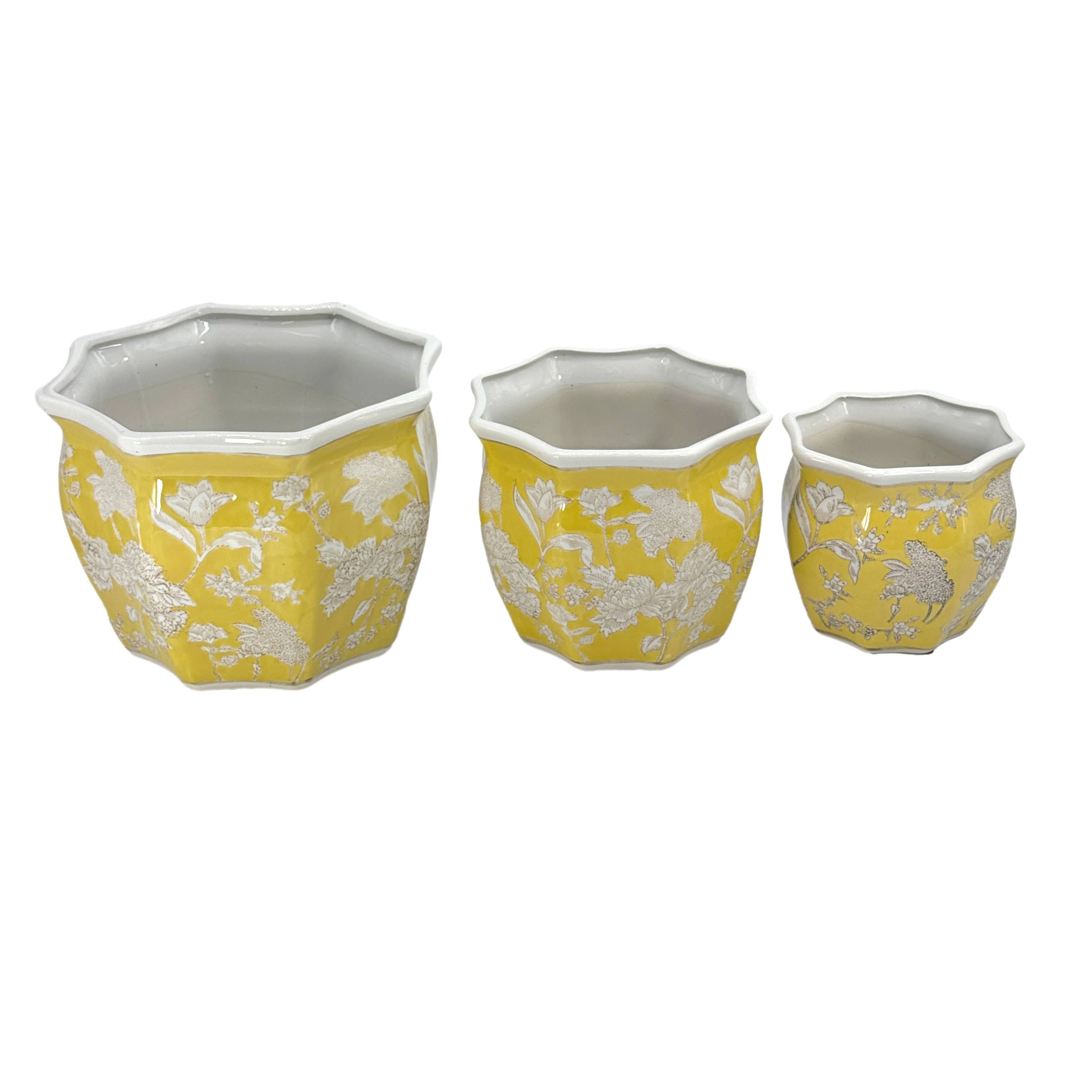 Ceramic Chinoiserie Planter Pots