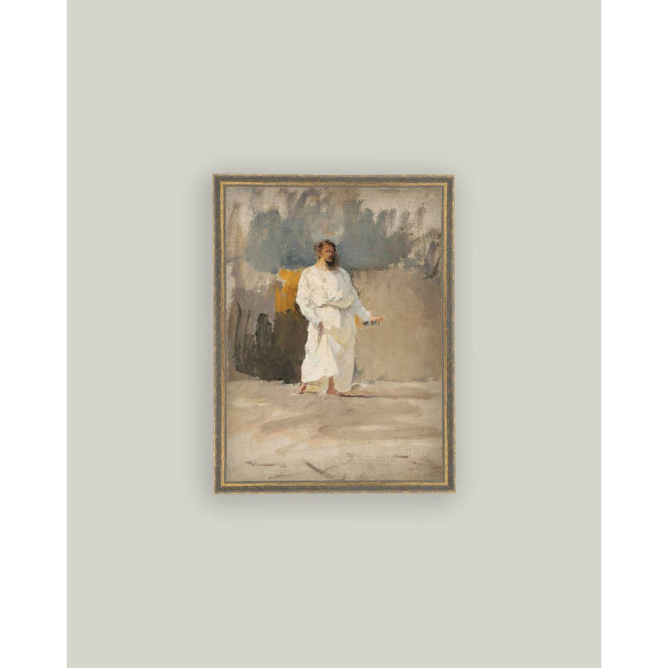 Christ Coming Out Of The Tomb Framed Antique Art