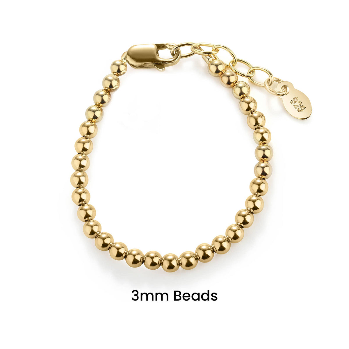 14K Gold-Plated SterlingSilver Baby or Girls Beaded Bracelet