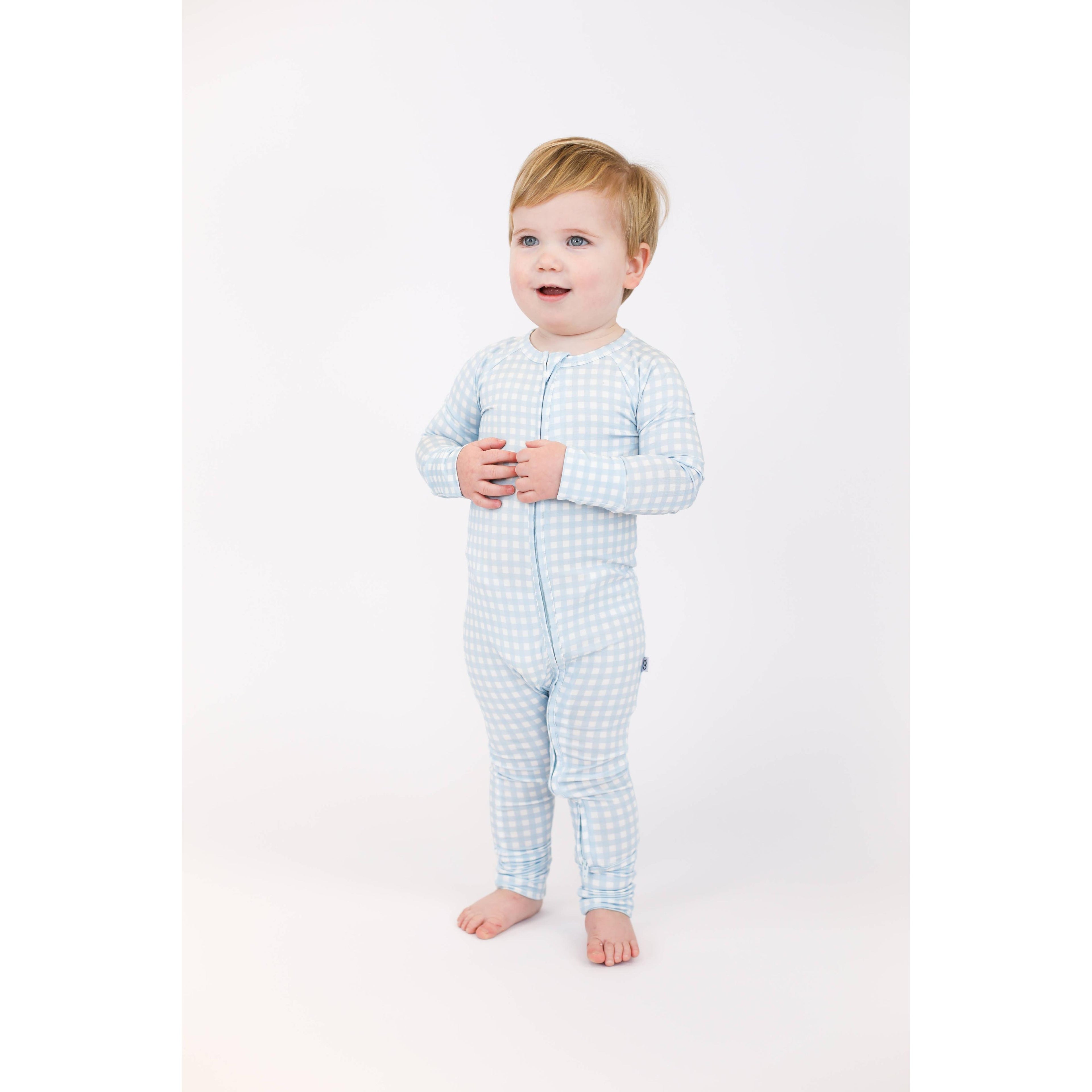 LS Convertible Zip, Blue Gingham | Baby Shower Emma Hughes