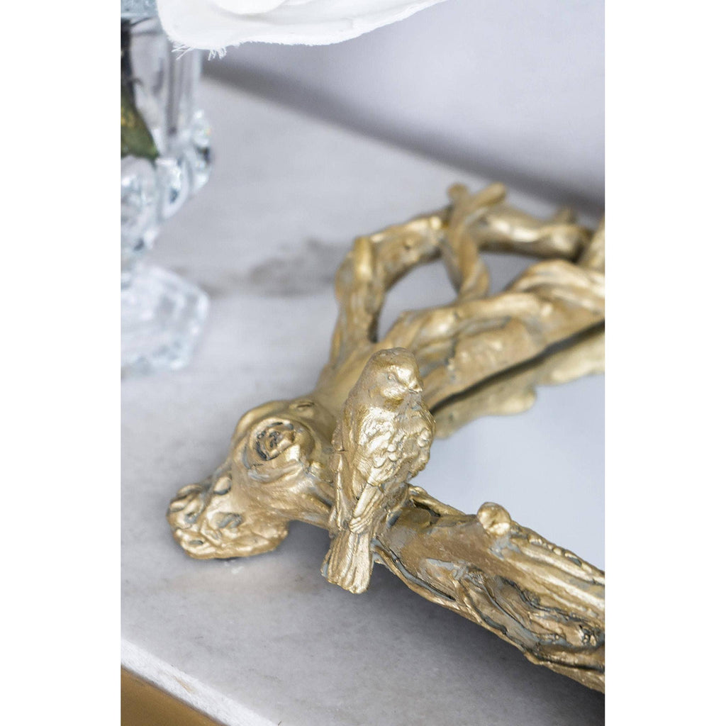 Birdsong Gold Mirrored Tray