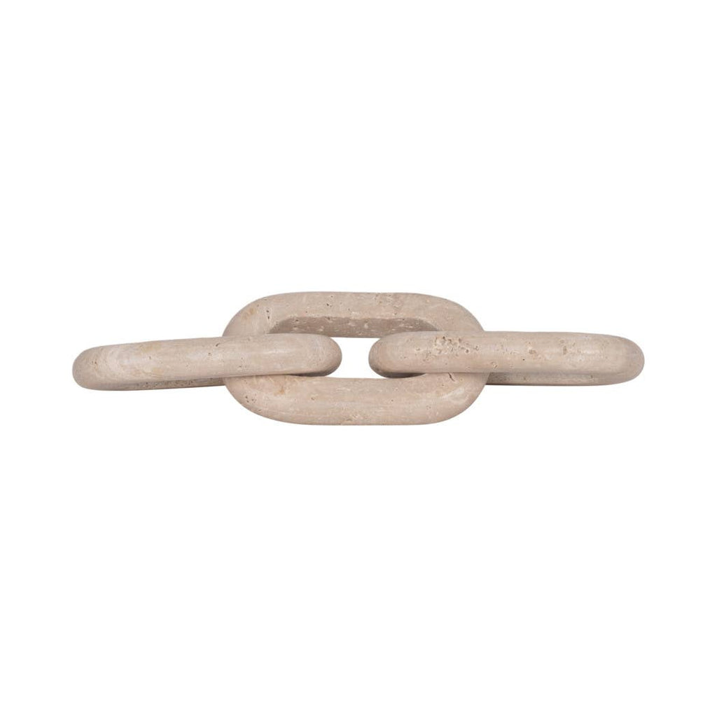 Decorative Sculpture - Tan Stone 3-Link Chain, 14 in.