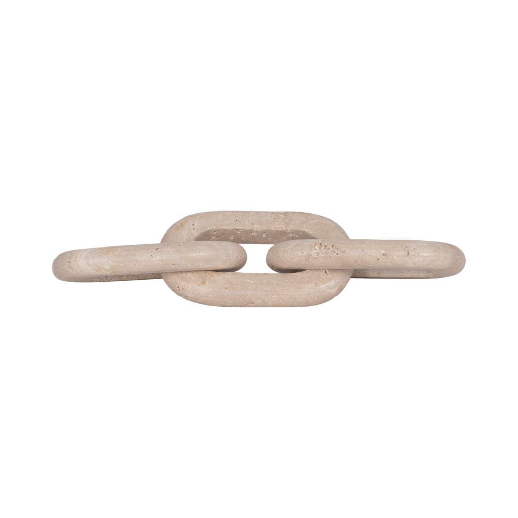 Decorative Sculpture - Tan Stone 3-Link Chain, 14 in.