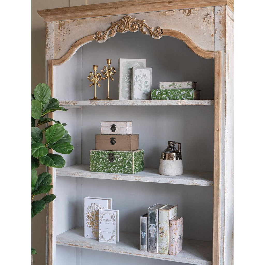 Fern Leaf Book Storage Boxes, Set of 2