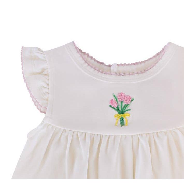 Pip Embroidered Flutter Bubble -Fancy Tulips