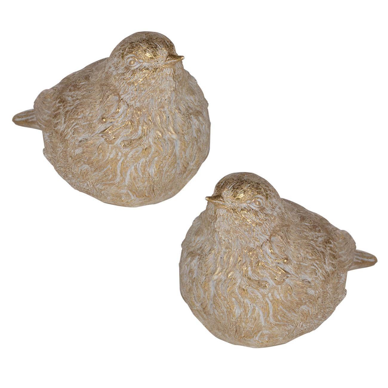 Golden Doves Resin Figurine Set