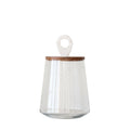 Glass Jars with Wood and Marble Lid