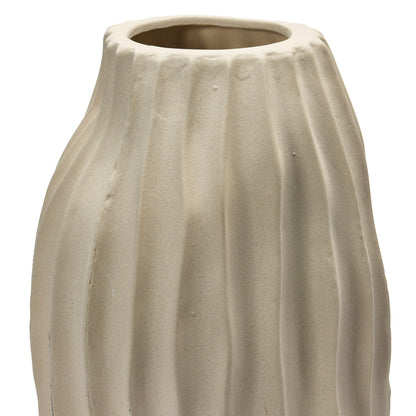 Stoneware Abstract Fluted Vase