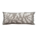 36"L x 16"H Cotton Lumbar Pillow w/ Botanical Print & Fringe, Sage Color & Natural