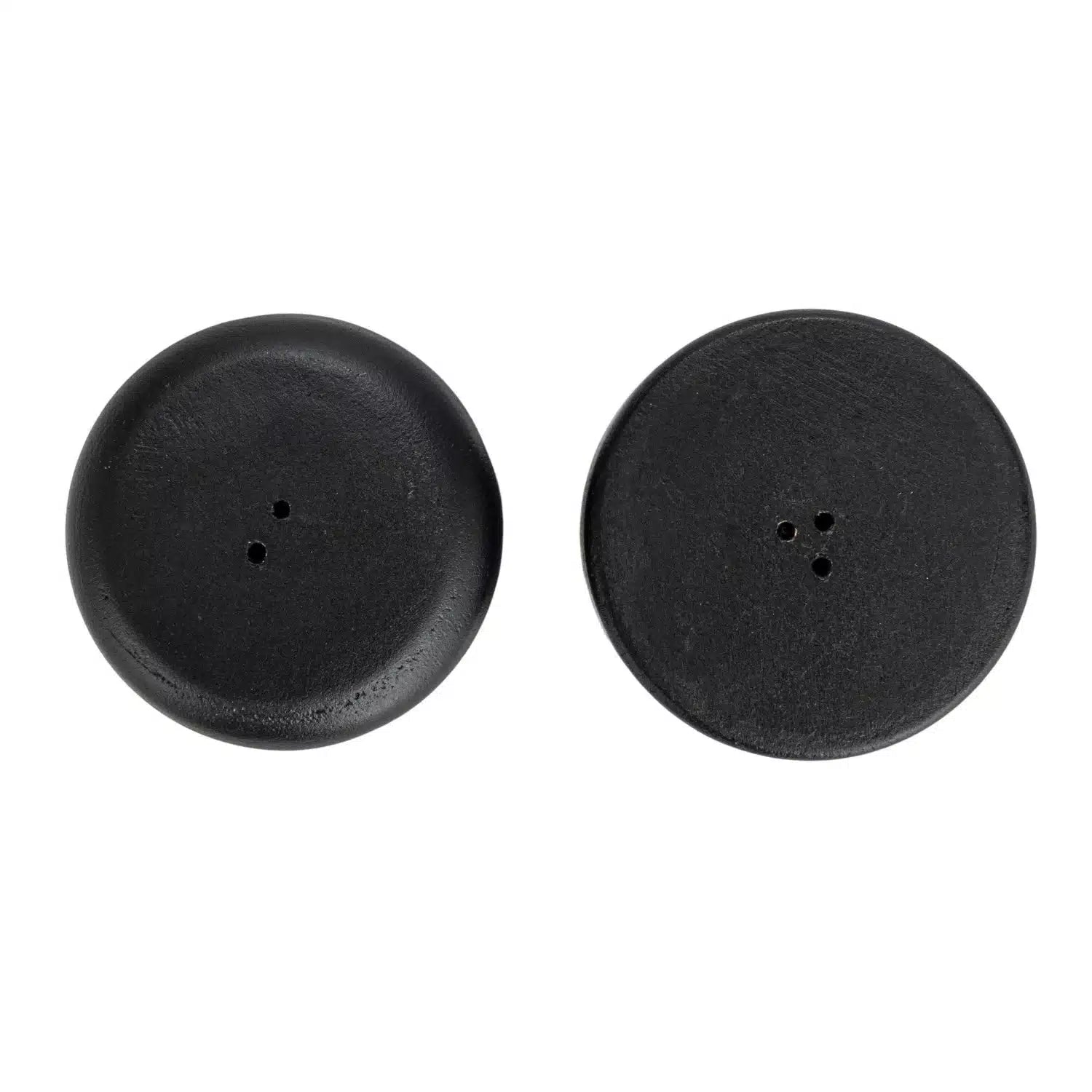 Mango Wood Salt & Pepper Shakers, Black, Set of 2