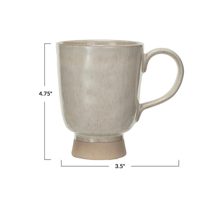 Stoneware Footed Mug (Each One Will Vary)