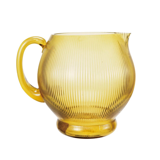 Fluted Glass Pitcher