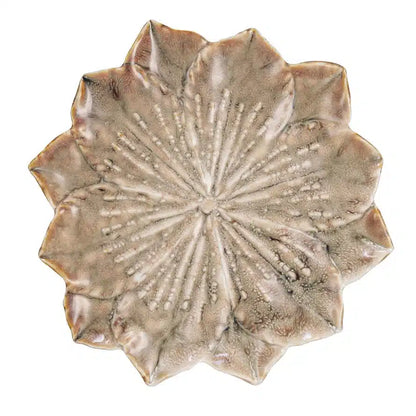 Stoneware Flower Shaped Plate