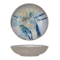 Stoneware Bowl, Reactive Glaze, Multi Color