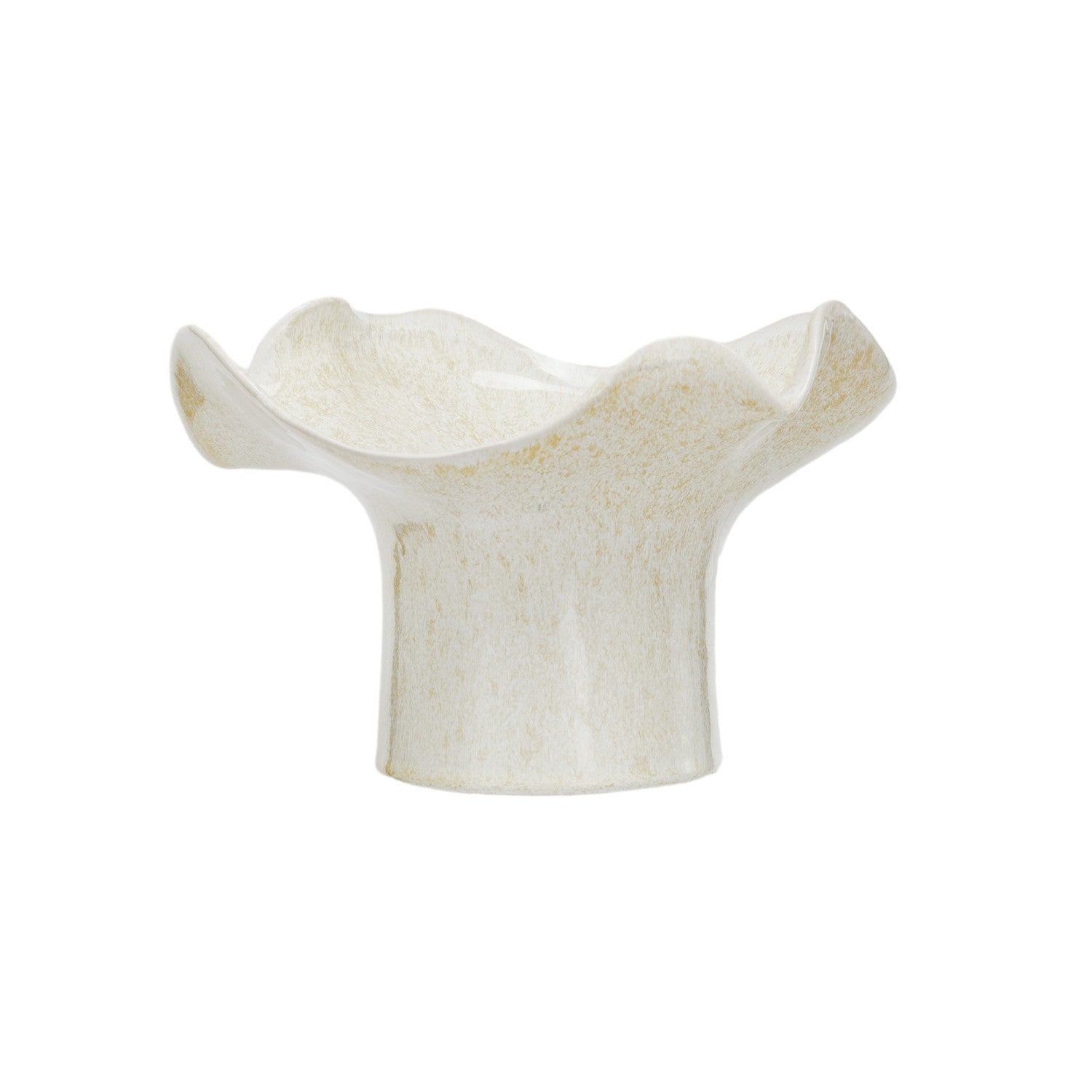 Stoneware Footed Organic Shaped Bowl