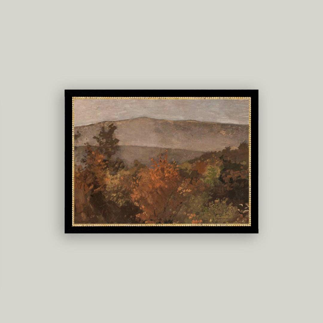 Autumn Tree Tops Framed Antique Art