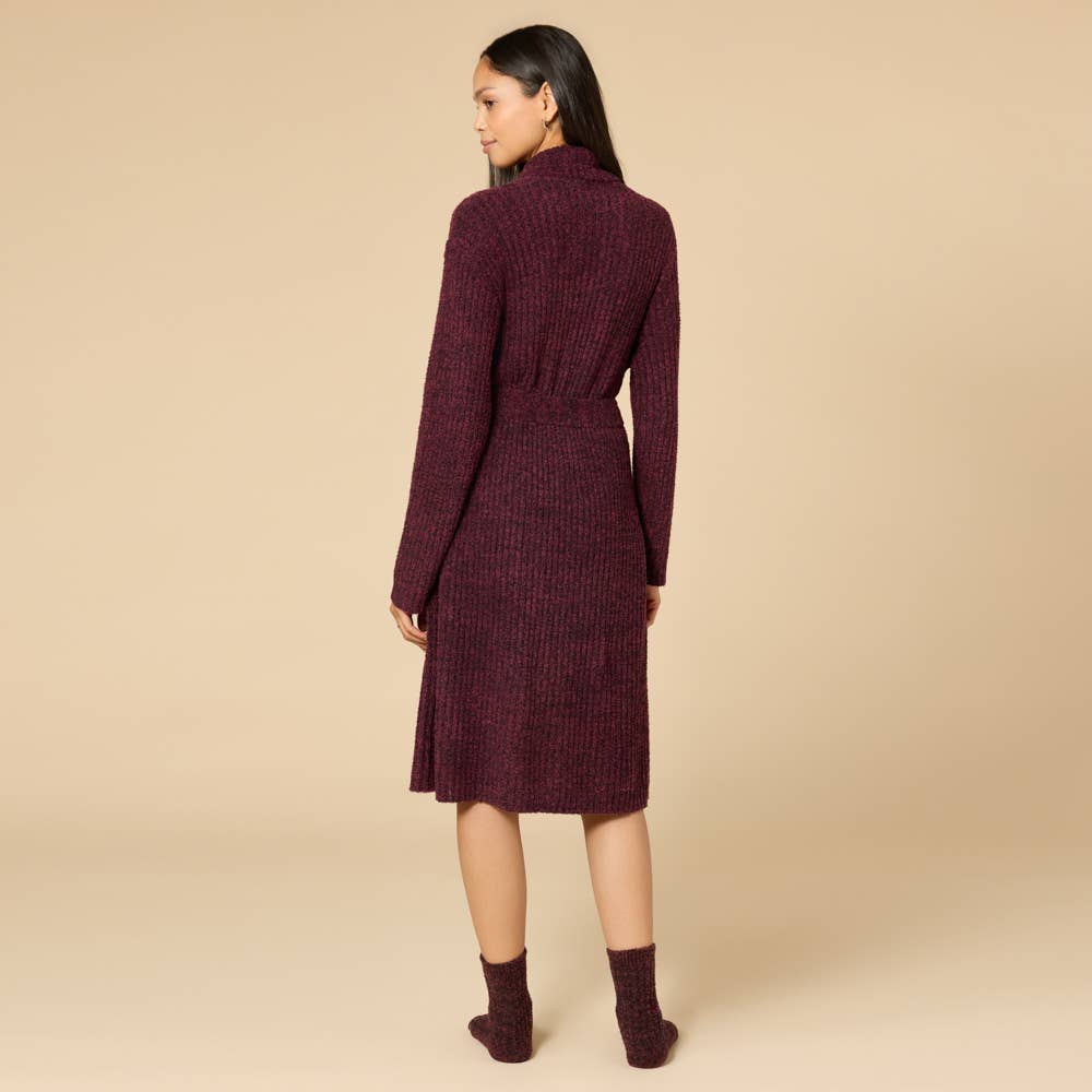 Soft and Plush 38" Marshmallow Rib Women's Wrap Robe