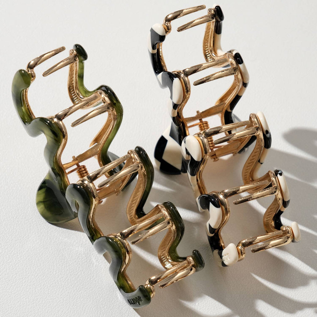 Willow Vintage Metal  Squiggle Claw Clip - Large