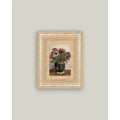 Mauve Floral Framed Antique Art