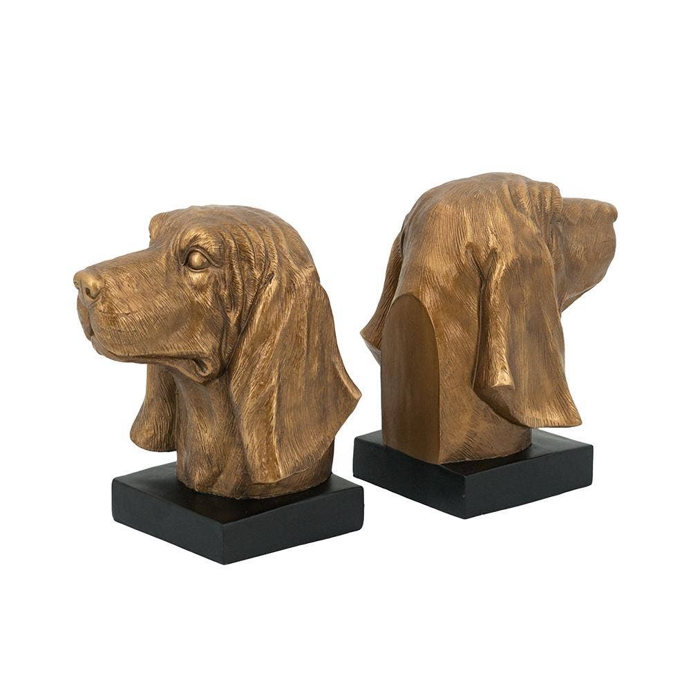 Dog Head Bookends, Set of 2