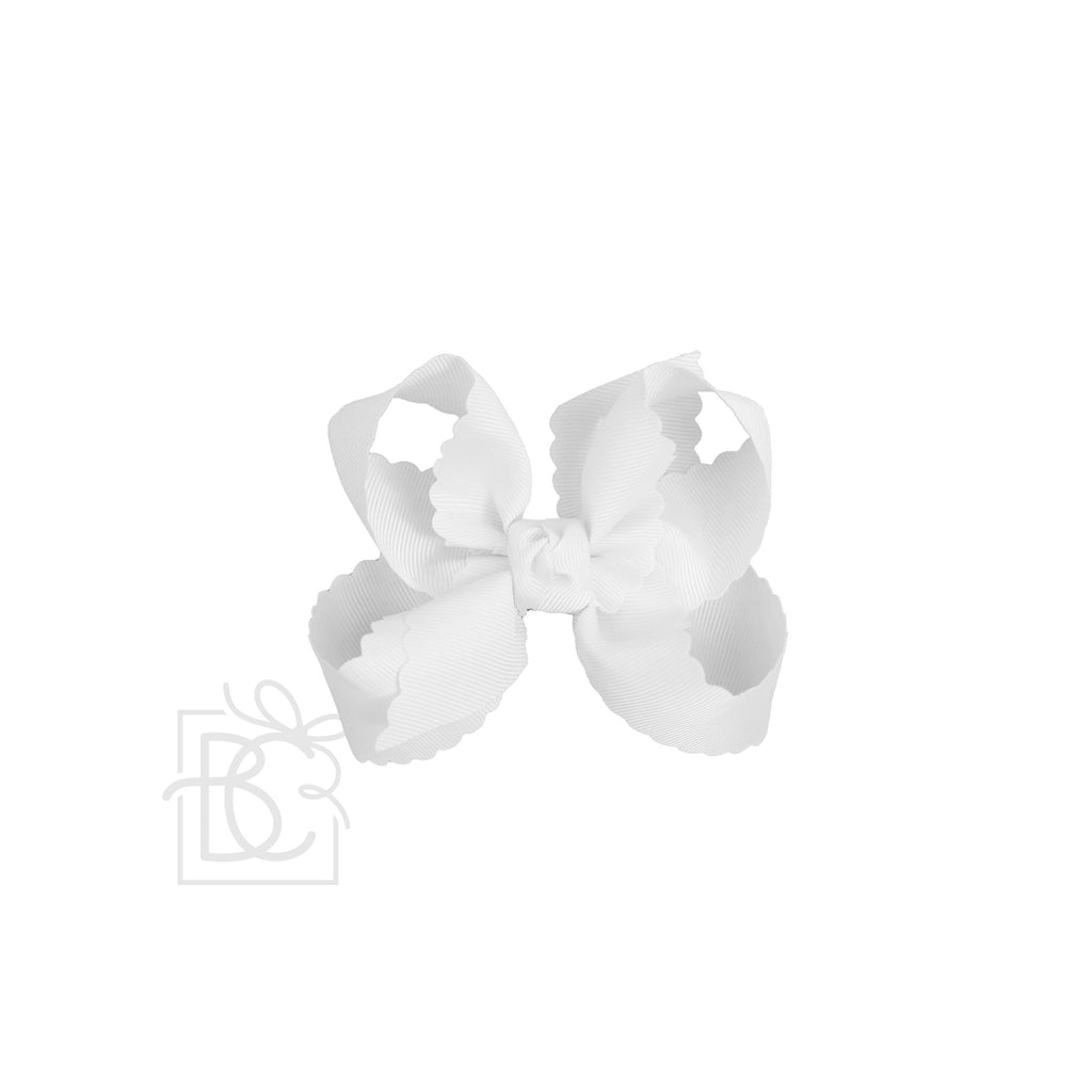 Scalloped Edge Grosgrain Hair Bow