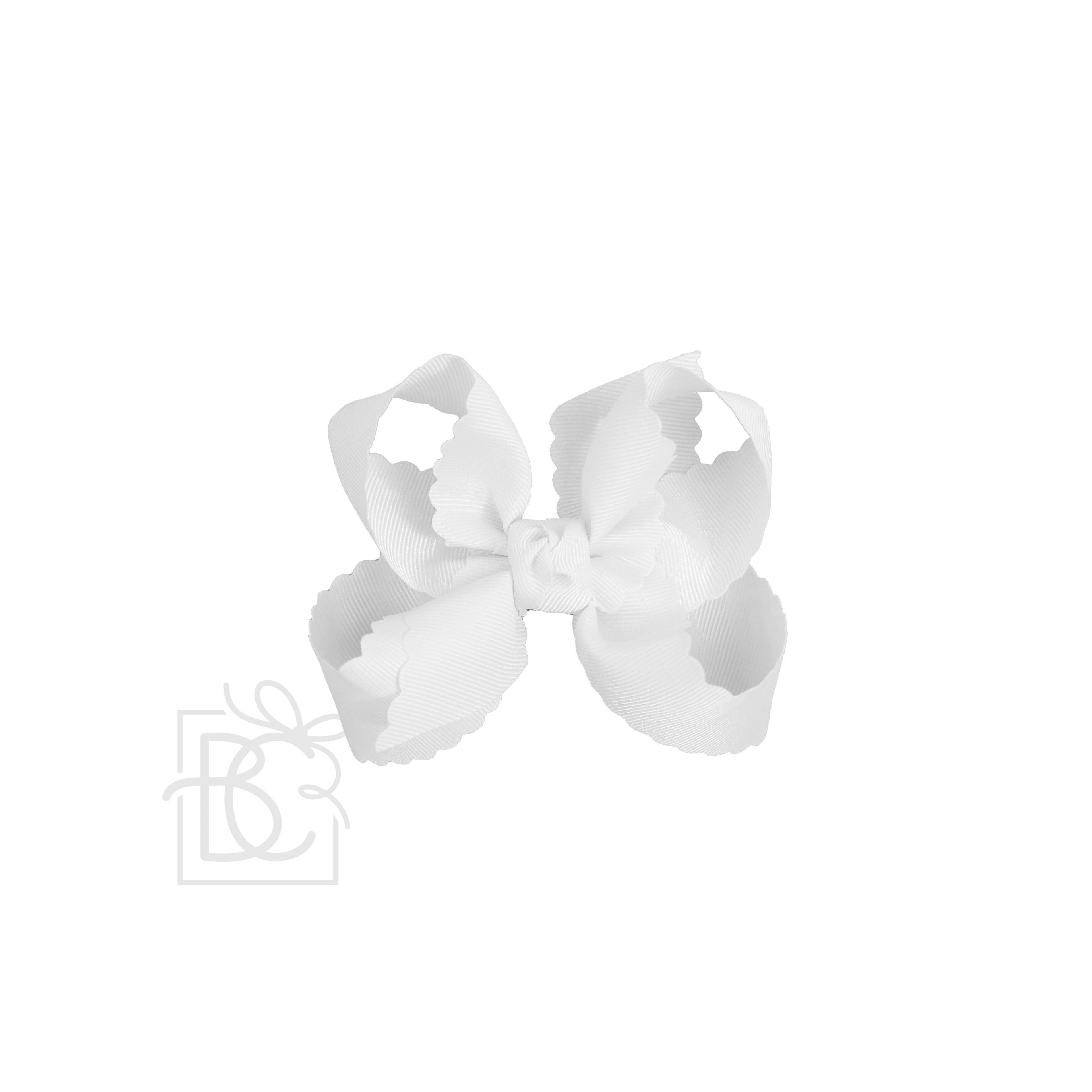 Scalloped Edge Grosgrain Hair Bow