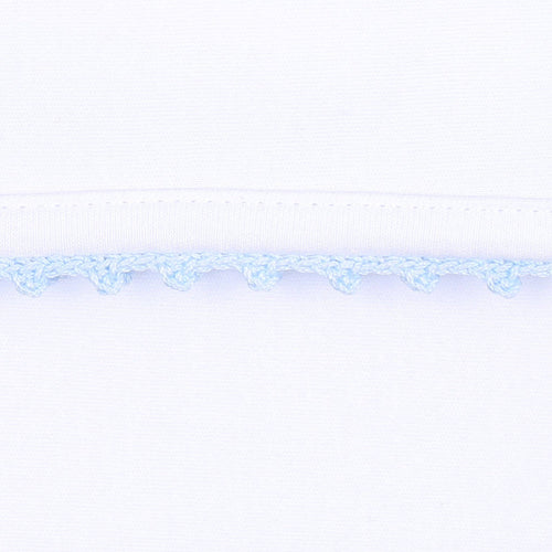 Baby Joy Gown with Blue Crochet Trim